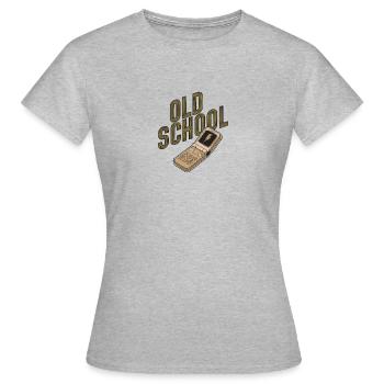 Téléphone à clapet classique Téléphone portable vintage Téléphone portable - T-shirt Femme - gris chiné - Devant - AI Model Female 172 dark (172cm)