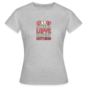 Mitgefühl Menschlichkeit Motivation Empathie Güte - Frauen T-Shirt - Grau meliert - Vorne - AI Model Female 172 dark (172cm)