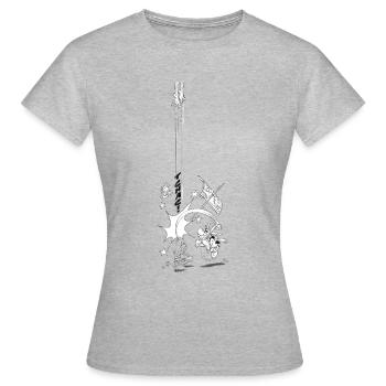 Asterix & Obelix Tchac! - T-shirt Femme - gris chiné - Devant - AI Model Female 172 dark (172cm)
