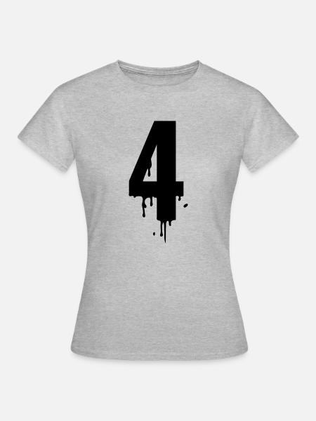 4 Tropfen - Frauen T-Shirt - Grau meliert