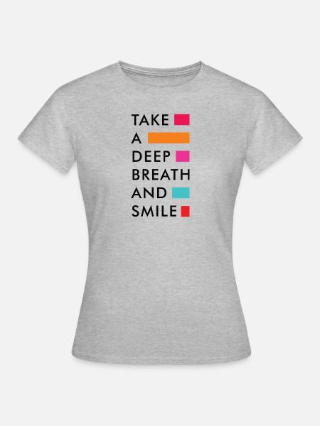 deep breath - Frauen T-Shirt - Grau meliert