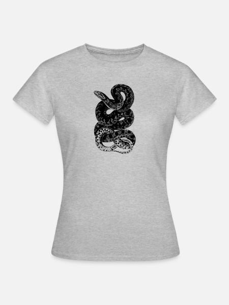 Schlange - Frauen T-Shirt - Grau meliert