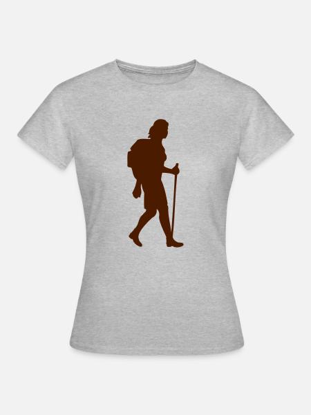 Hiking Women - Frauen T-Shirt - Grau meliert