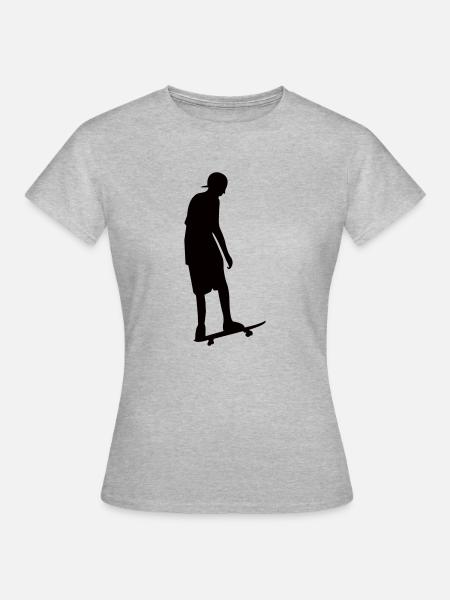 skate - Frauen T-Shirt - Grau meliert