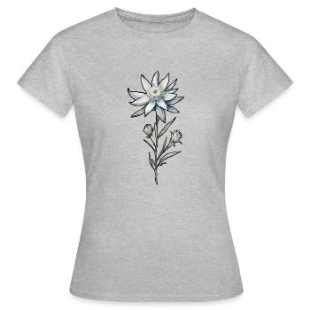 Edelweiss - T-shirt Femme - gris chiné - Devant - AI Model Female 172 dark (172cm)