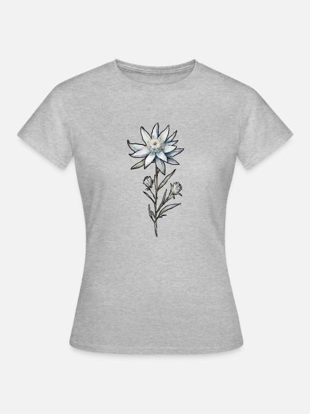 Edelweiß - Frauen T-Shirt - Grau meliert