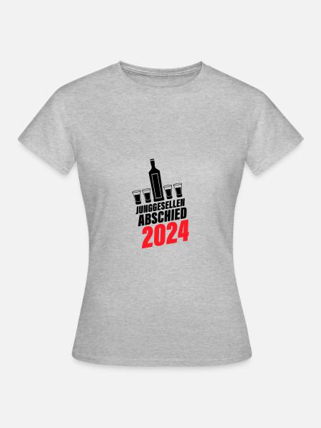 Junggesellen Abschied 2024 - Frauen T-Shirt - Grau meliert