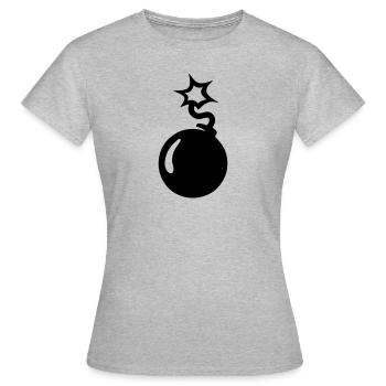 bombe meche explose icon 2101 - T-shirt Femme - gris chiné - Devant - AI Model Female 172 dark (172cm)