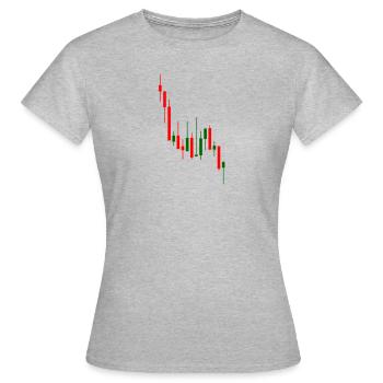 Bougies de cours - T-shirt Femme - gris chiné - Devant - AI Model Female 172 dark (172cm)
