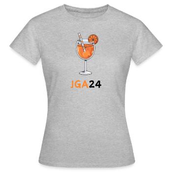 JGA 2024 - my best memories - Gästebuch - Frauen T-Shirt - Grau meliert - Vorne - AI Model Female 172 dark (172cm)