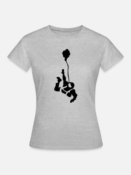 Fallschirmspringer - Frauen T-Shirt - Grau meliert