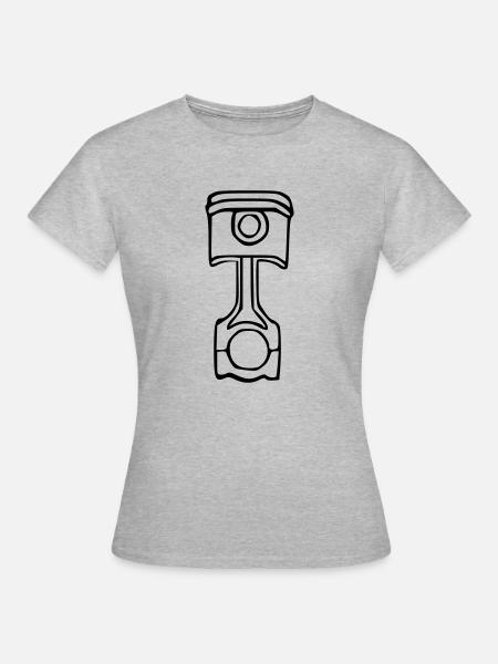 Idée de cadeau de cadeau de tige de piston - T-shirt Femme - gris chiné