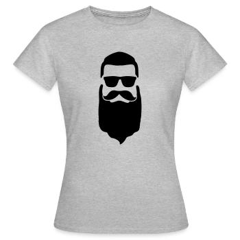 Bart - Frauen T-Shirt - Grau meliert - Vorne - AI Model Female 172 dark (172cm)