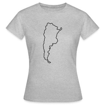 Argentina Outline - Women's T-Shirt - heather grey - Front - AI Model Female 172 dark (172cm)