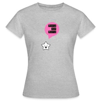 Pas désolé, Désolé pas désolé, Entschuldigung - T-shirt Femme - gris chiné - Devant - AI Model Female 172 dark (172cm)