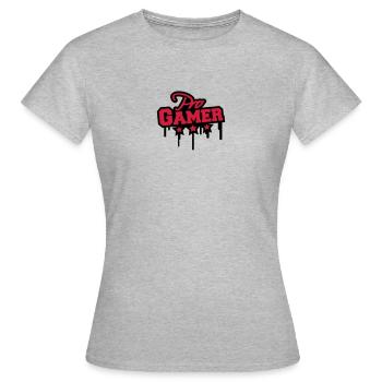 Pro Gamer Graffiti - Frauen T-Shirt - Grau meliert - Vorne - AI Model Female 172 dark (172cm)