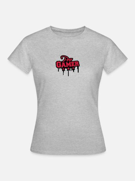 Pro Gamer Graffiti - Frauen T-Shirt - Grau meliert