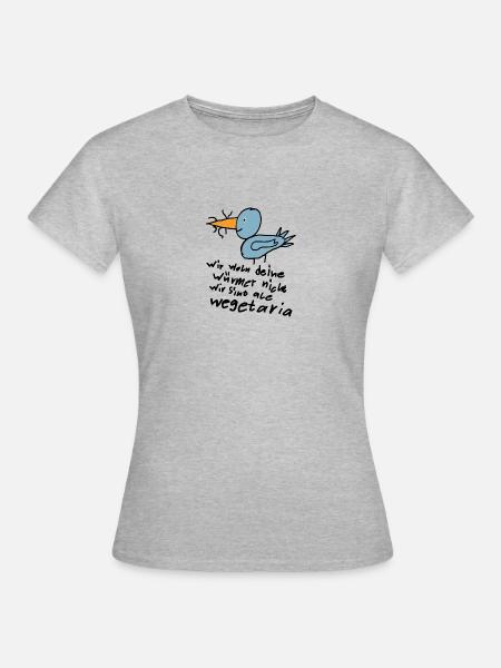 Vegetarier - Frauen T-Shirt - Grau meliert