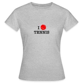 I love tennis - T-shirt Femme - gris chiné - Devant - AI Model Female 172 dark (172cm)