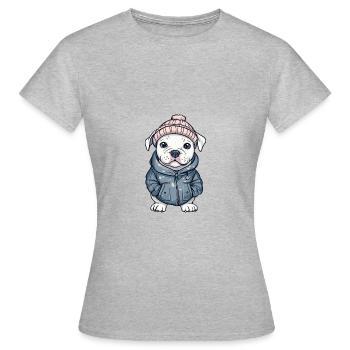 Pit Terrier Dog Stylish - Women's T-Shirt - heather grey - Front - AI Model Female 172 dark (172cm)