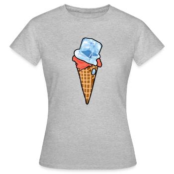 cône de glace - T-shirt Femme - gris chiné - Devant - AI Model Female 172 dark (172cm)