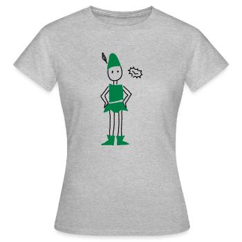 peter pan - Women's T-Shirt - heather grey - Front - AI Model Female 172 dark (172cm)