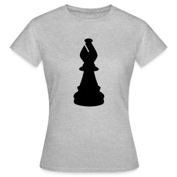 Chess Bishop - Women's T-Shirt - heather grey - Front - AI Model Female 172 dark (172cm)