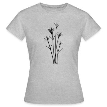 flower - Women's T-Shirt - heather grey - Front - AI Model Female 172 dark (172cm)