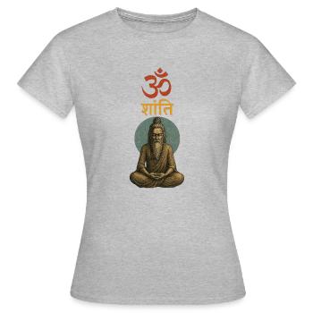« Résonance de l’âme » - T-shirt Femme - gris chiné - Devant - AI Model Female 172 dark (172cm)