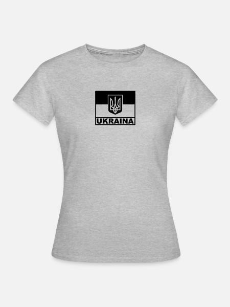 Drapeau tactique de l’Ukraine - Emblème - T-shirt Femme - gris chiné