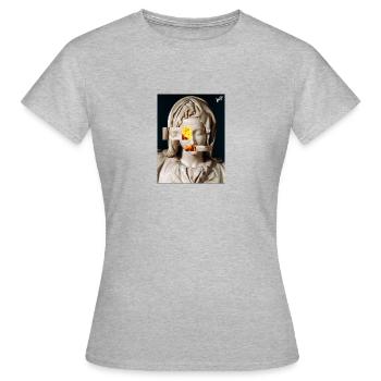Pietà Michelangelo Fiamme - T-shirt Femme - gris chiné - Devant - AI Model Female 172 dark (172cm)