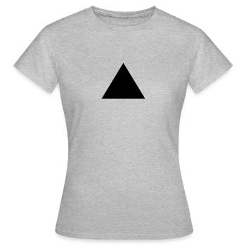 Pyramide, Dreieck - Frauen T-Shirt - Grau meliert - Vorne - AI Model Female 172 dark (172cm)