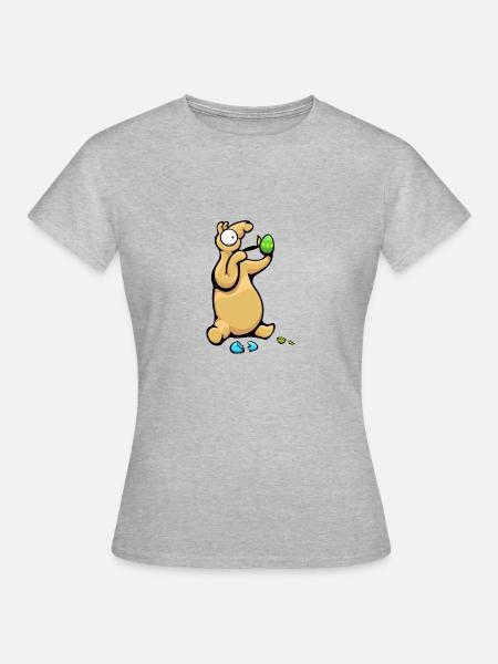 Osterlama - Frauen T-Shirt - Grau meliert