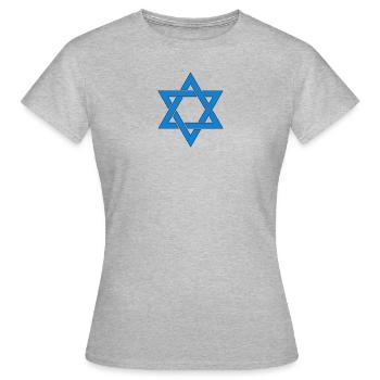 Israël étoile étoile de David hexagramme judaïsme symbole - T-shirt Femme - gris chiné - Devant - AI Model Female 172 dark (172cm)