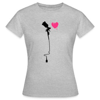 airbrushherz_2f - T-shirt Femme - gris chiné - Devant - AI Model Female 172 dark (172cm)