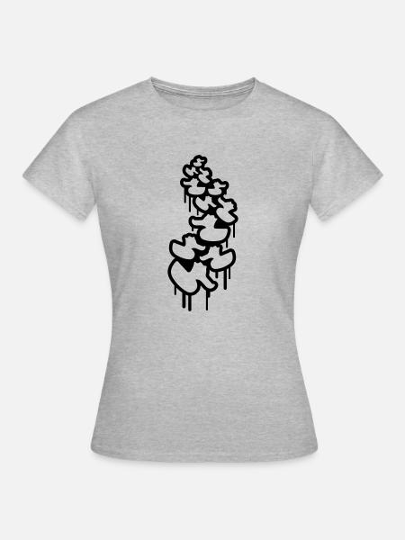 Rubber Duck Graffiti - Frauen T-Shirt - Grau meliert