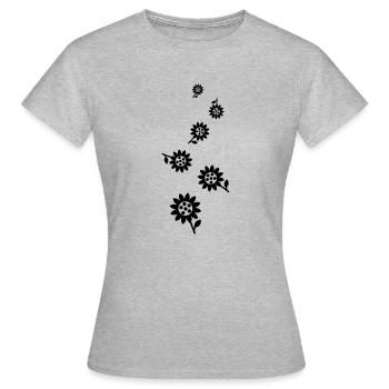 Sunflower Icon Icon - Women's T-Shirt - heather grey - Front - AI Model Female 172 dark (172cm)