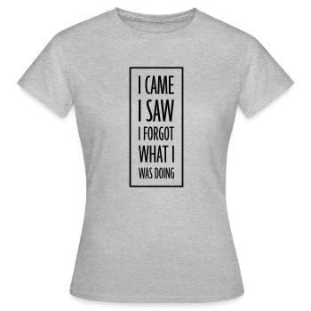 Je suis venu voir oublier - T-shirt Femme - gris chiné - Devant - AI Model Female 172 dark (172cm)