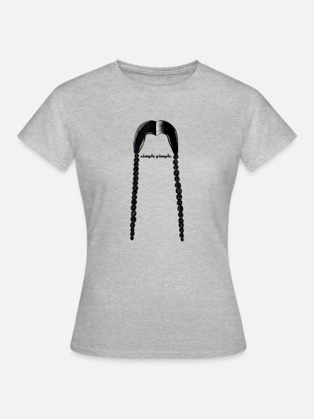 Black simple pimple - Frauen T-Shirt - Grau meliert