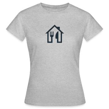 Service de restauration - T-shirt Femme - gris chiné - Devant - AI Model Female 172 dark (172cm)
