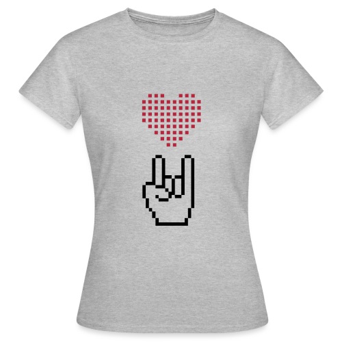 Pixel Love Rock - Frauen T-Shirt