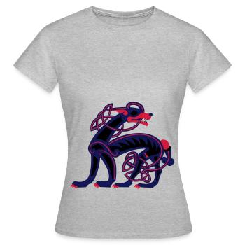 Héros mythologique irlandais Cu Chulainn - T-shirt Femme - gris chiné - Devant - AI Model Female 172 dark (172cm)