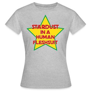 Stardust en combinaison humaine Stardust fun star - T-shirt Femme - gris chiné - Devant - AI Model Female 172 dark (172cm)