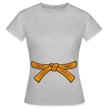 Karaté Orange Belt Kyu Karaté Cadeau Étudiant - T-shirt Femme - gris chiné - Devant - AI Model Female 172 dark (172cm)