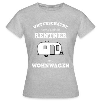 Wohnwagen Outback Zelt Urlaub - Frauen T-Shirt - Grau meliert - Vorne - AI Model Female 172 dark (172cm)