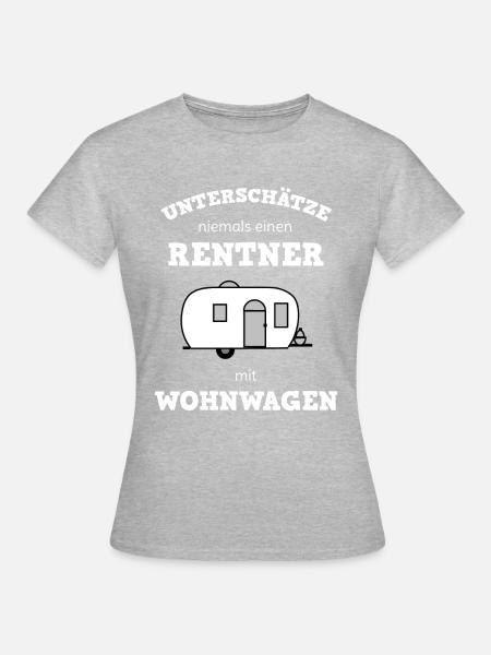 Wohnwagen Outback Zelt Urlaub - Frauen T-Shirt - Grau meliert