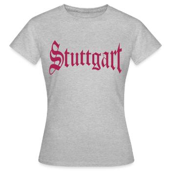 Stuttgart - T-shirt Femme - gris chiné - Devant - AI Model Female 172 dark (172cm)