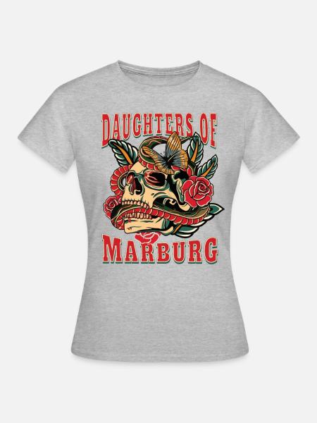 Marburg Frau Geschenk daughters of Marburg Frauen - Frauen T-Shirt - Grau meliert