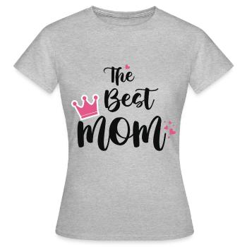 The Best Mom - Frauen T-Shirt - Grau meliert - Vorne - AI Model Female 172 dark (172cm)