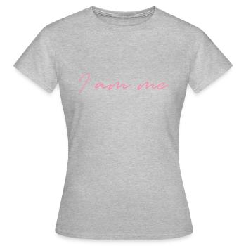 Ich bin ich Pink - Frauen T-Shirt - Grau meliert - Vorne - AI Model Female 172 dark (172cm)